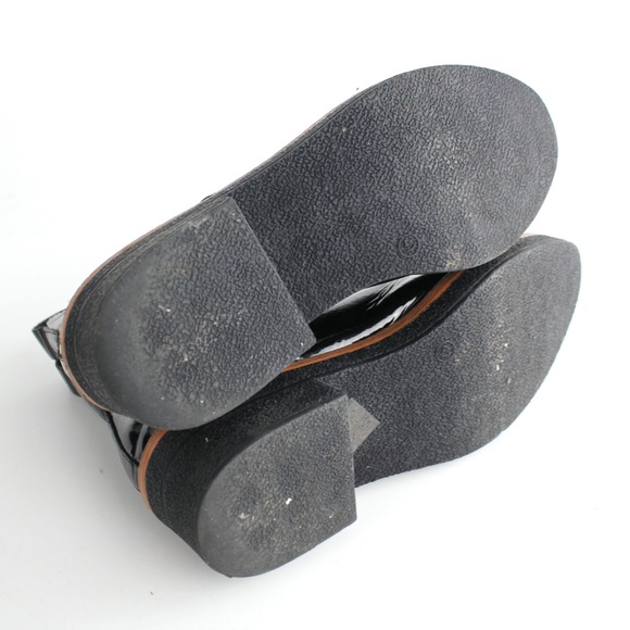 Heiress Black Patent Leather Chelsea Ankle Boots Platform Shoes Chunky Heel 41 - Picture 7 of 7